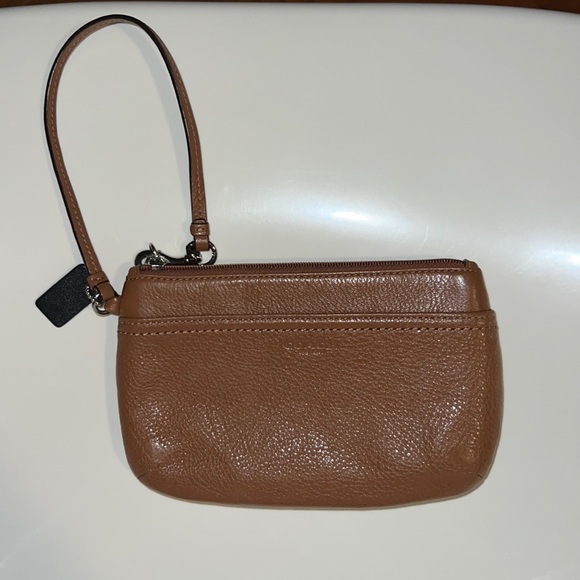 Coach Handbags - Coach Brown Leather Wristlet